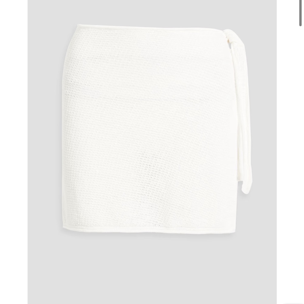NWT Onia Linen Knit Mini Sarong | White - White
